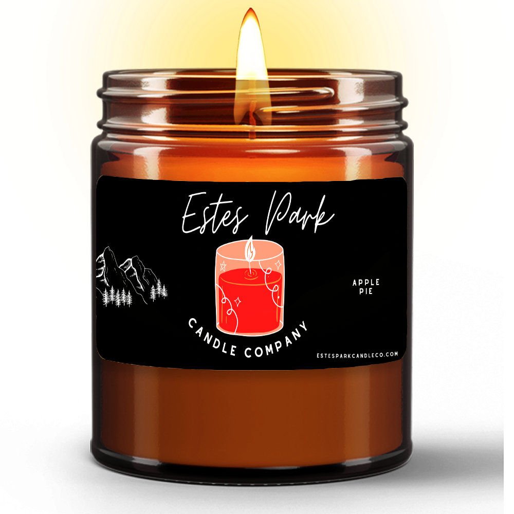 Apple Pie Natural Wax Candle in Amber Jar (9oz)